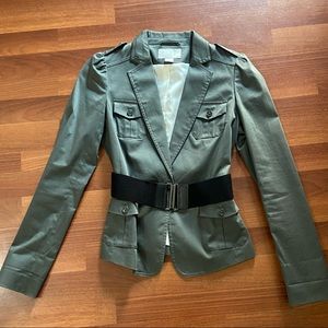 Preloved H&M Army Green Blazer/Suit Jacket w/ Belt